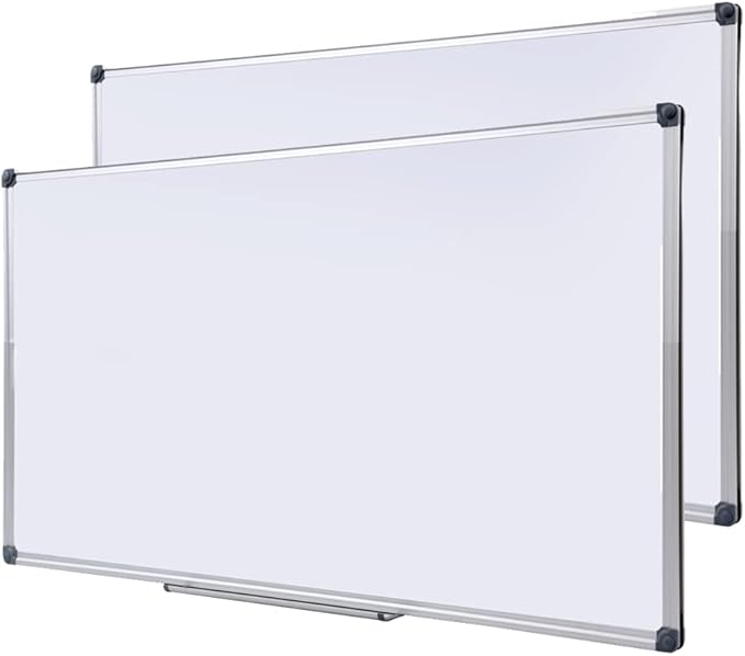 Magnetic Whiteboard -2 Pack 60" x 40" Large Magnetic Dry Erase Board by DexBoard
