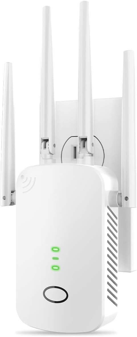 WiFi Extender, 2.4G WiFi Extender Signal Booster – 10888 Sq Ft, 80 Devices by GEYILO