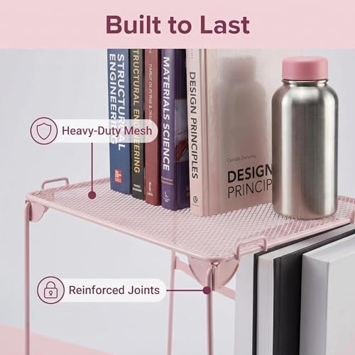 neudeco pack 2, mesh locker shelf, stackable extra showing dimensions