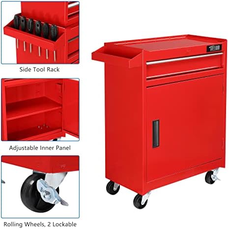 tuffiom 5-drawer rolling tool chest, tool storage cabinet, package contents