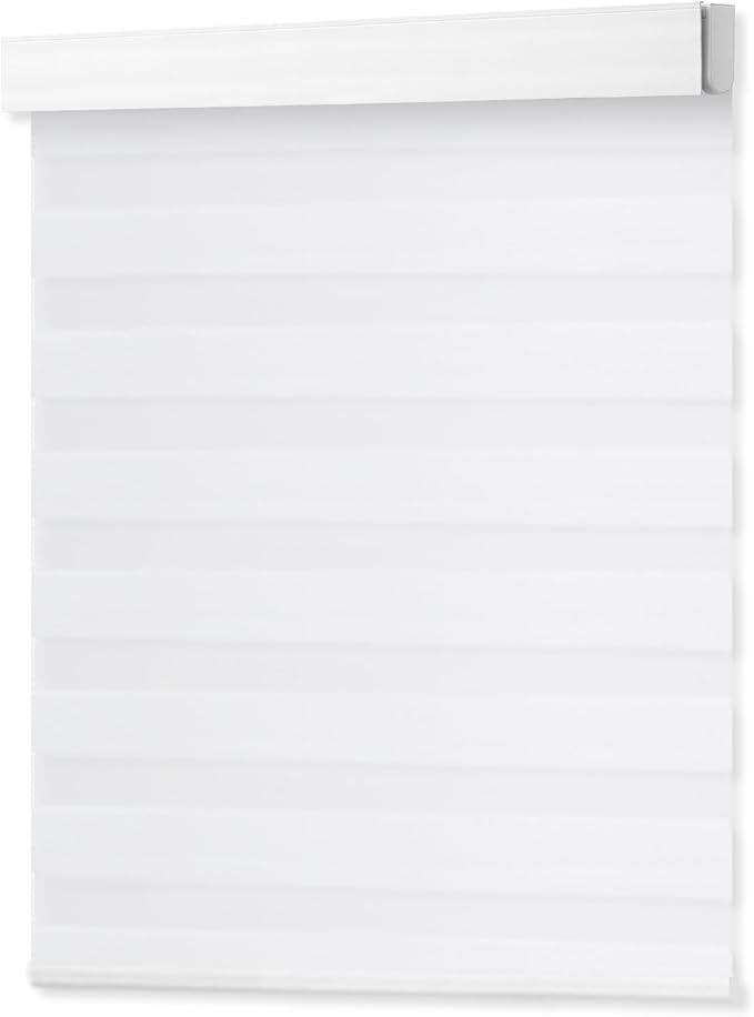 DENFOON Motorized Zebra Blinds, Solar Powered Dual Layer Automatic Shades - Image 7