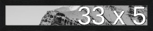 Frame It Easy 33 x 5 Black Grain Wood Frame by FrameItEasy