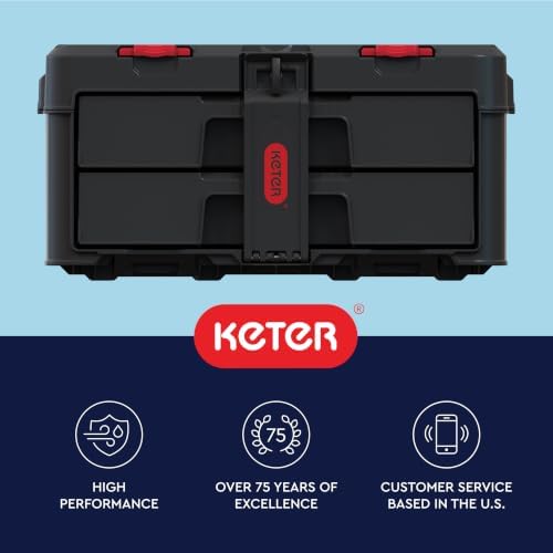 keter stack-n-roll two drawer tool box for small, view 12