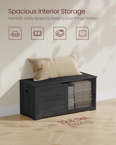 vasagle storage chest, 39.4 inches width bench with showing dimensions