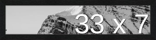 Frame It Easy 33 x 7 Black Grain Wood Frame by FrameItEasy