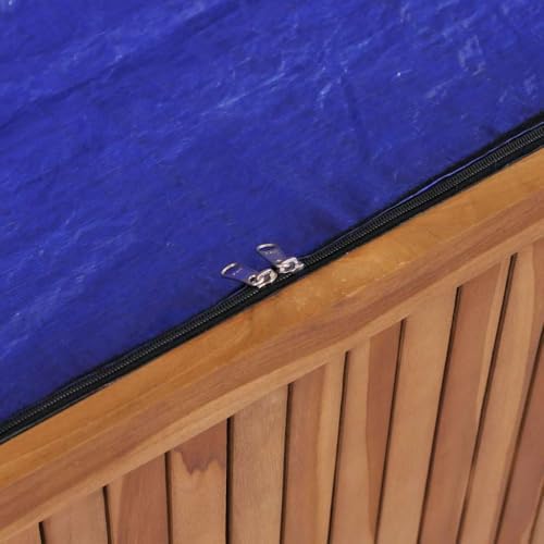 vidaxl patio storage box 68.9"x19.7"x22.8" solid acacia wood on a desk or shelf