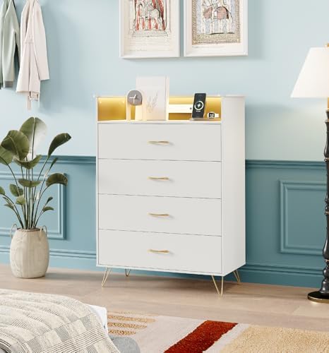 jojoka 4 drawer dresser with rgb led light, main product view