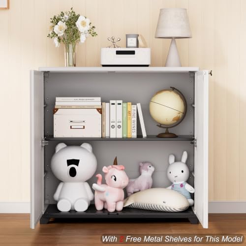 homspark indoor/outdoor storage cabinet with doors and 2 showing dimensions