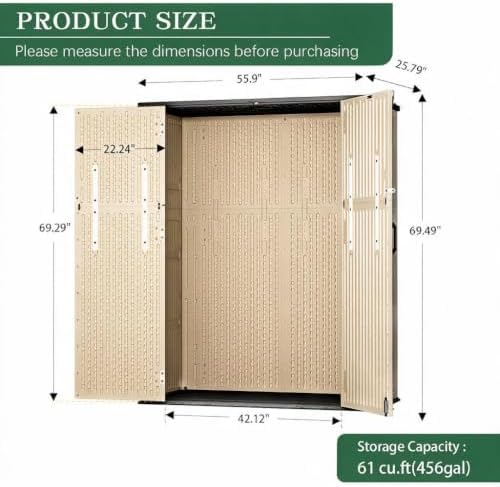 storage shed weather resistant resin outdoor shown in use