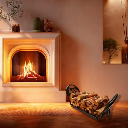 36-inch heavy duty foldable firewood rack - portable on a desk or shelf