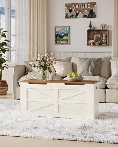 hzuaneri 39" farmhouse storage chest | 50 gal, view 9