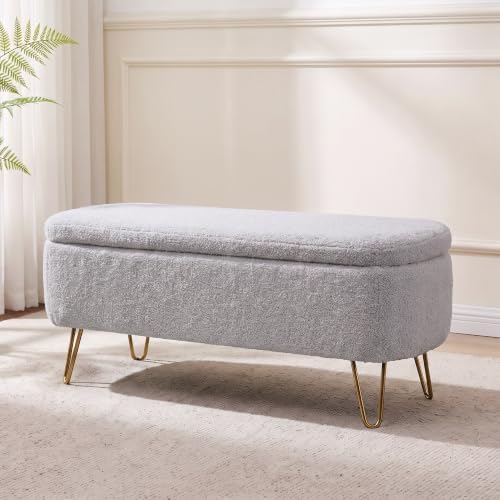 end of bed storage bench for bedroom, small, view 9