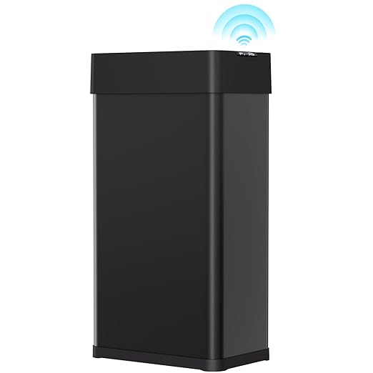 Arlopu 21.1 Gal Automatic Trash Can, 80L Stainless Steel Motion Sensor Garbage - Image 2