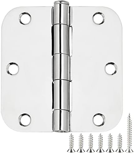 18 Pack Interior Door Hinges Polished Chrome 3.5 inch X 3-1/2" 5/8 Radius by TDCHINGES