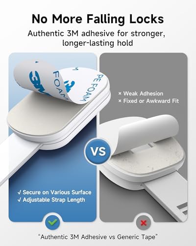 Infinno Cabinet Locks for Baby Proofing, Child Safety Latches, 12 Pack | No drill 3M adhesive, heavy duty hold, fits drawers, cupboards and fridge, installs in minutes, keeps toddlers and pets out