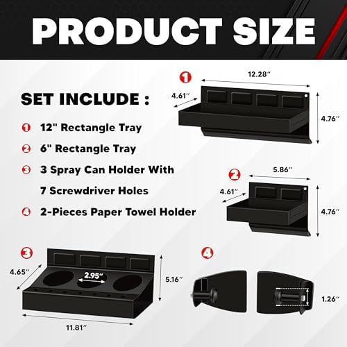 c&t 4-piece magnetic toolbox shelf, tray and holder shown in use