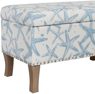 linon stephanie cream and light blue starfish fully, view 16