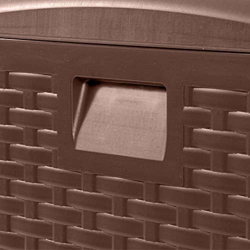 plastic development group outdoor deck box, standard close, front angle view