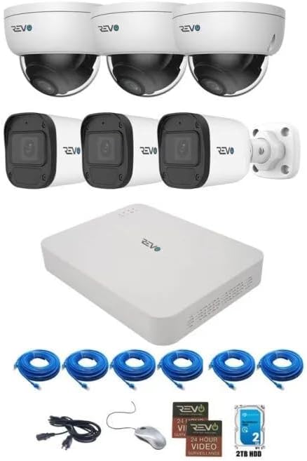 Ultra Blue Series 8CH 4K POE H.265 NVR, 2TB & 6X 5 Megapixel Indoor/Outdoor IR - Image 2