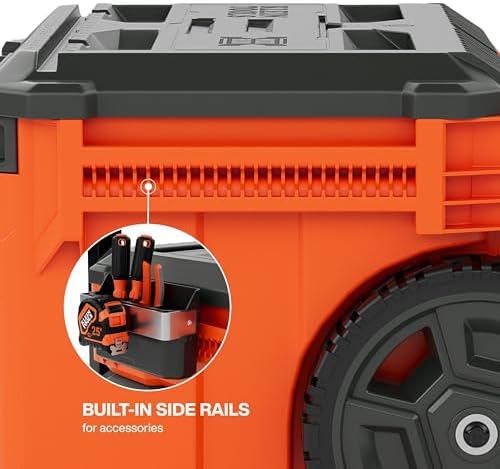 klein tools 54100mbx modbox rolling tool box, heavy showing dimensions