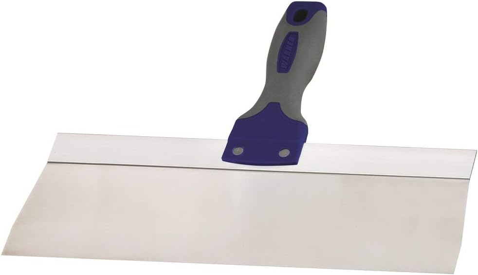 Warner 12" ProGrip Stainless Steel Drywall Taping Knife, Soft Grip Handle, 10922