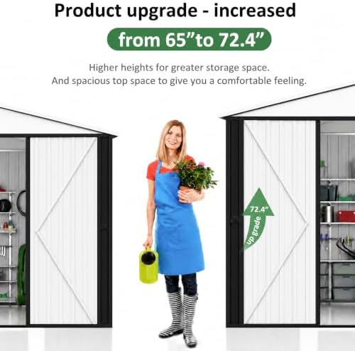 polar aurora 6x8 ft outdoor storage shed, close-up detail
