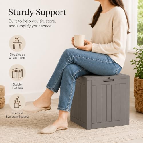 outdoor storage box resin deck box waterproof gray, package contents