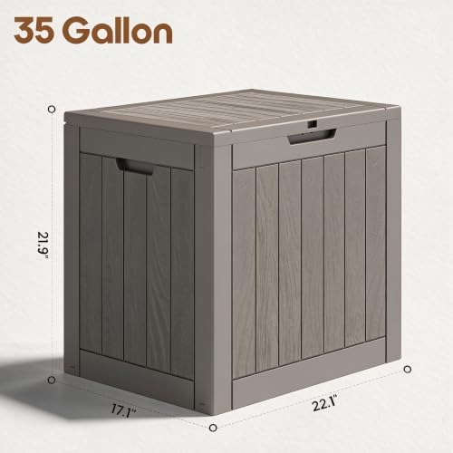 nunu lab 35 gal outdoor storage box waterproof shown in use