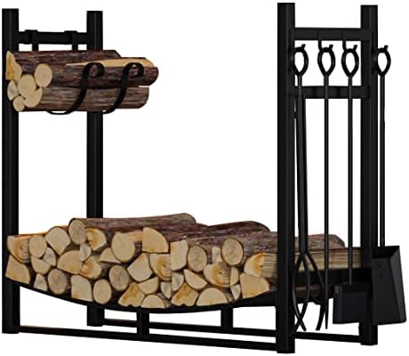 fire beauty fireplace log rack 34 inch wood, main product view