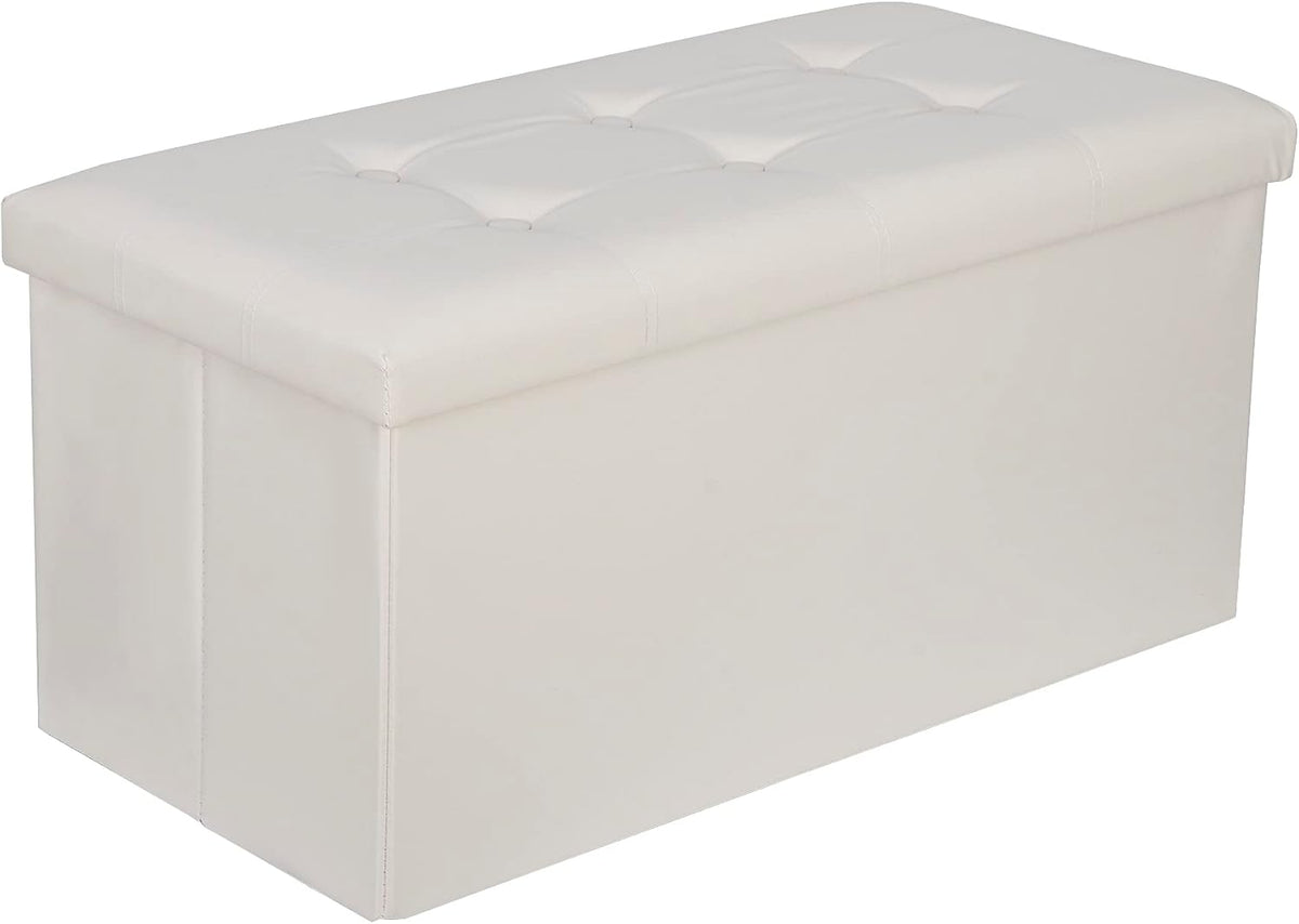 zenstyle 30inches storage ottoman bench, folding footrest stool, main product view