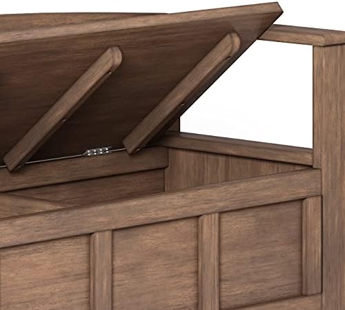 simplihome adams 48" wide solid wood storage bench, package contents