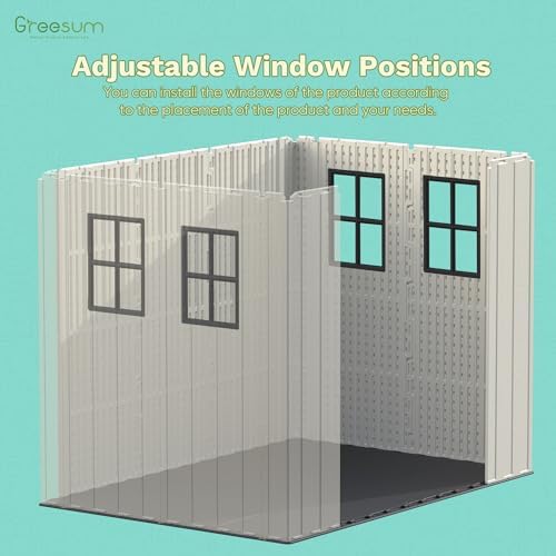 greesum 8x6ft plastic outdoor storage shed with floor, package contents