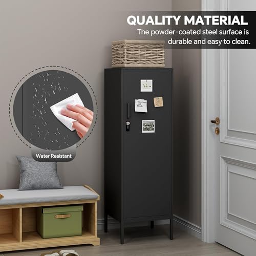 steehoom metal storage cabinet with lock, 4 tier, package contents