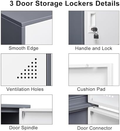 student locker organizer, multi-door steel locker, small locking showing dimensions