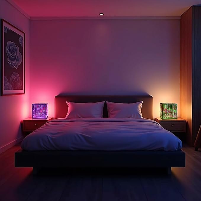 Heepulor Infinity Hyper Cube LED Table Lamp, Color-Changing Music-Sync - Image 7