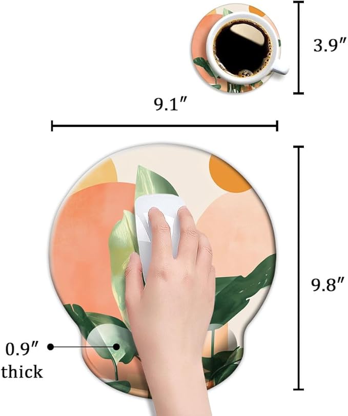 Ergonomic Mouse Pad with Wrist Support, Mouse Pad with Wrist Rest and Coaster - Image 6