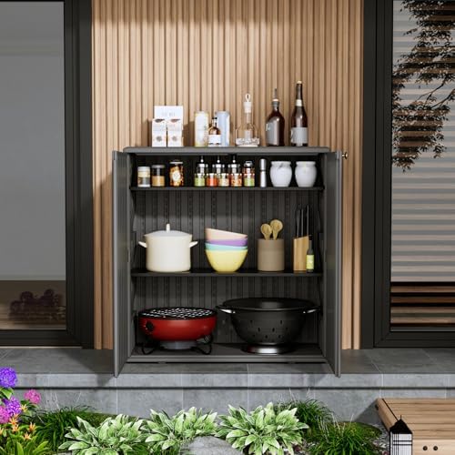 mrosaa storage box outdoor caninet,resin indoor storage box showing dimensions
