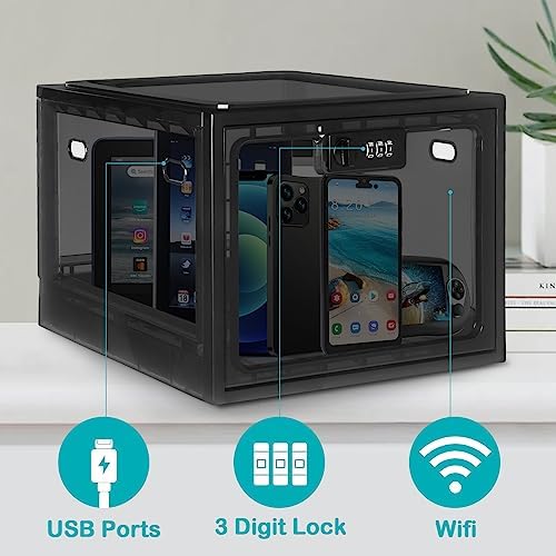 lalifebuss combination lock boxes for personal items, lockable, side view