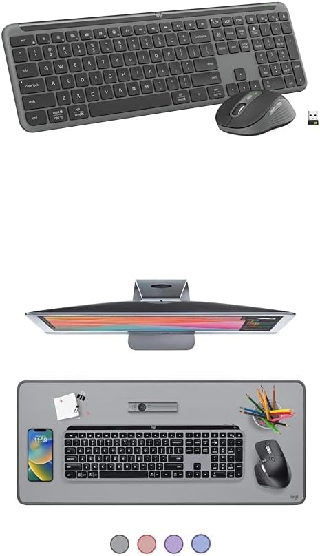 Logitech MK955 Signature Slim Wireless Keyboard and Mouse Combo, Quiet Typing by Logitech