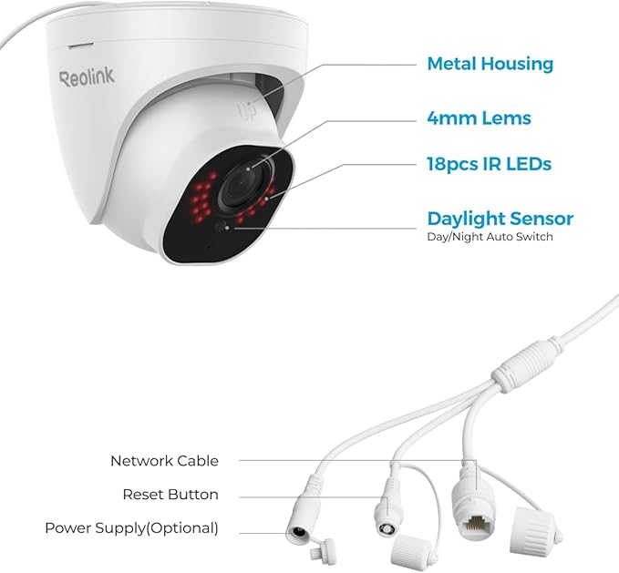 REOLINK Wired Security Camera Outdoor, IP PoE Dome Surveillance Camera - Image 8