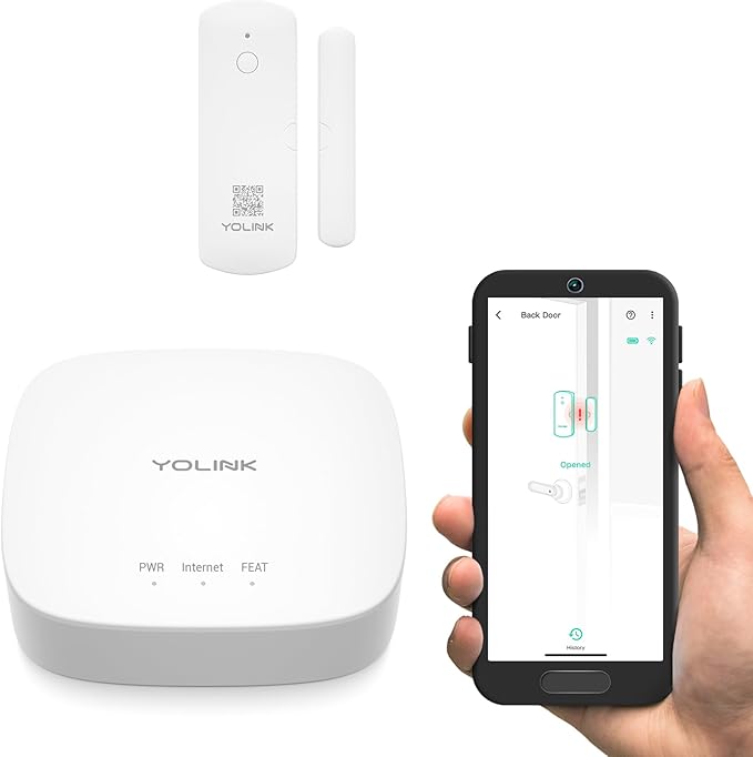 YoLink LoRa Smart Door Sensor Starter Kit: Hub & Door Sensor by YoLink