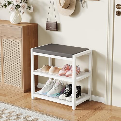 small shoe bench shoe rack storage bench entryway, main product view