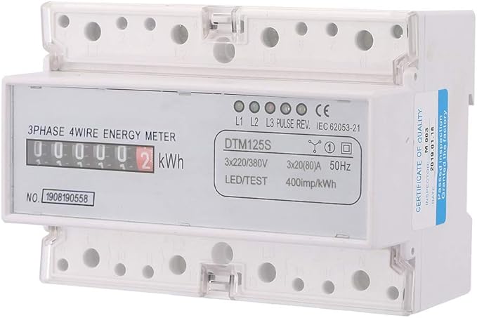 Energy Consumption Digital Electric Power Meter 3 Phase KWh Meter Smart Class 1 by Klanata