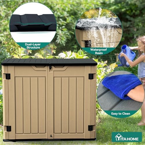 yitahome outdoor resin storage sheds, 39 in height, package contents