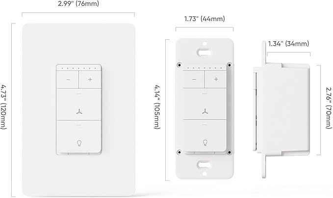 TREATLIFE Smart Ceiling Fan Control and Dimmer Light Switch, 2.4GHz WiFi Only - Image 9