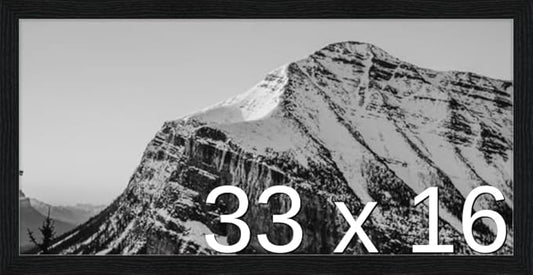 Frame It Easy 33 x 16 Black Grain Wood Frame by FrameItEasy