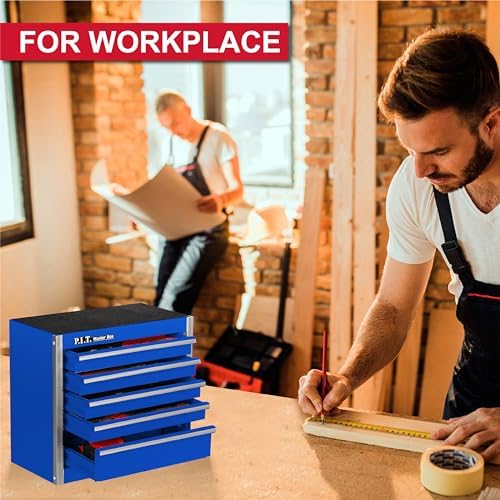 p.i.t. mini tool box,small metal toolbox organizer with, close-up detail
