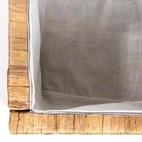 happimess hpm9005a anada wicker weave 30" storage trunk on a desk or shelf