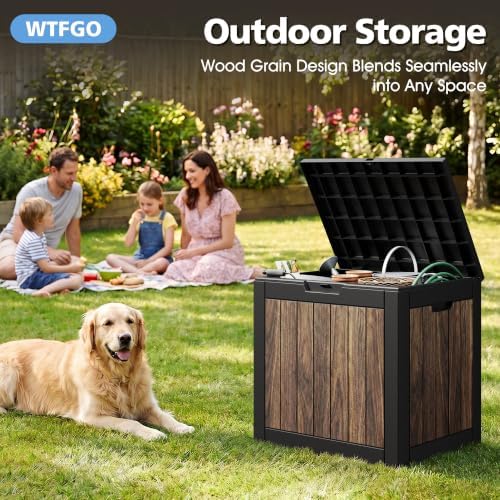 40 gallon outdoor storage box waterproof deck box, package contents