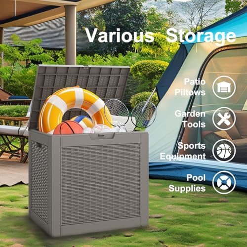 nunu lab outdoor storage box 31 gallon,waterproof indoor, close-up detail